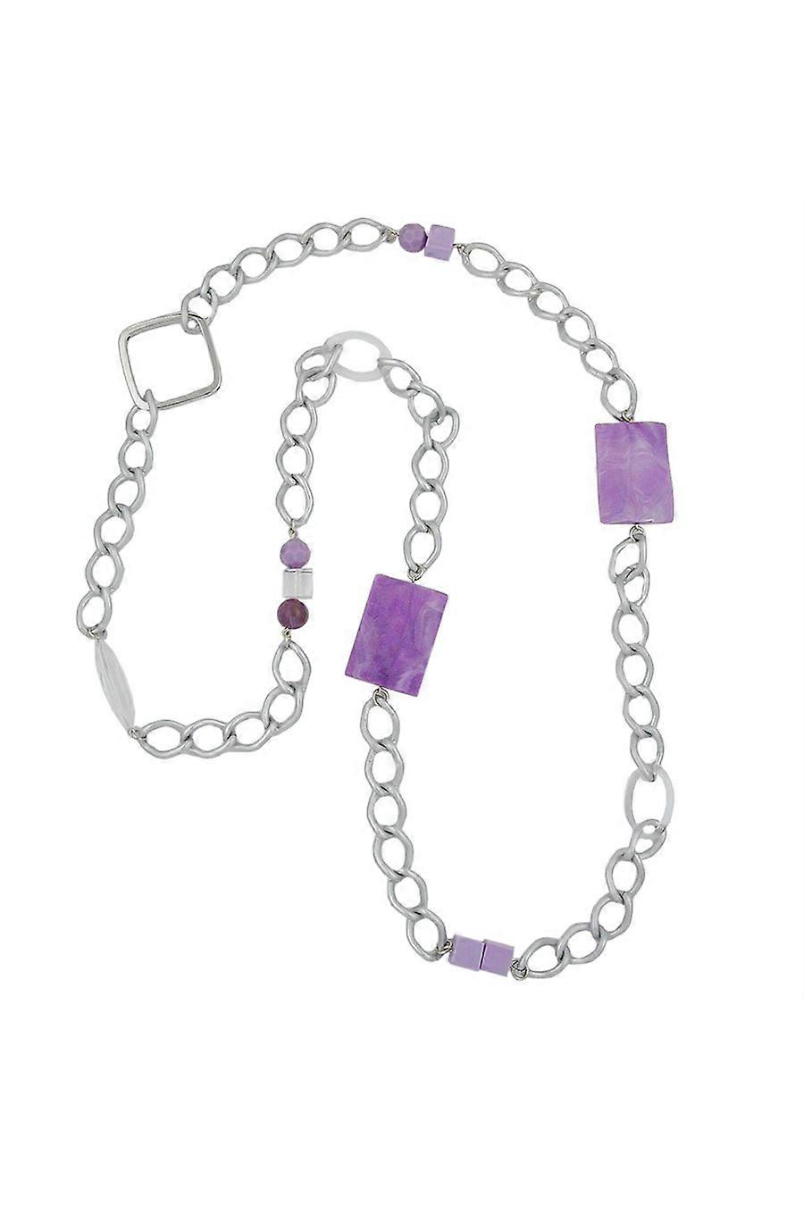 Necklace Curb Chain Beads 95cm - Gl00422