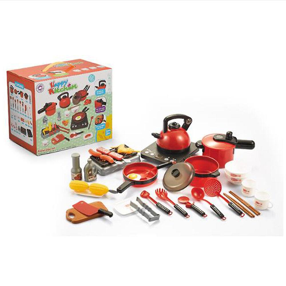 Four Kinds Of Mock Plastics Kitchen Ware Set With Sound & Light Barbecue Toys For Kids