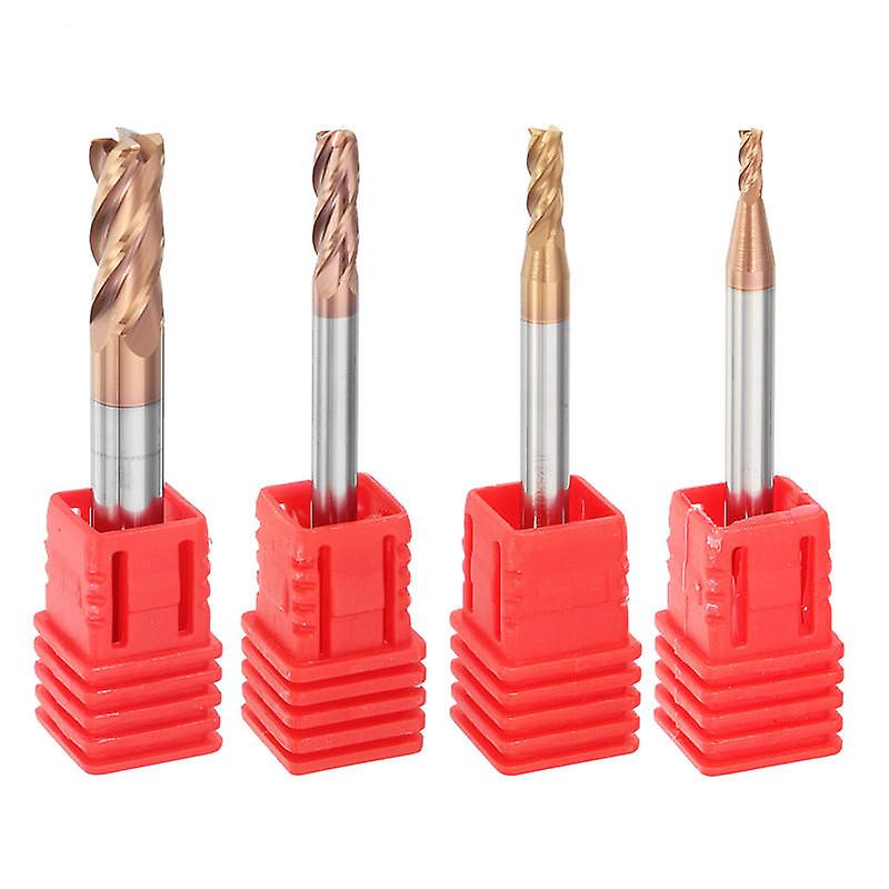 Round Nose 4 Flutes End Mill Cutter 2r0.2-6r0.5 Altin Coating Cnc End Mill Cutter