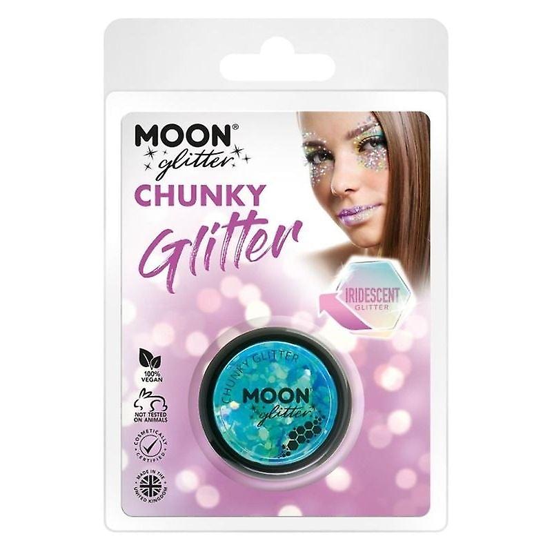 Moon Glitter Iridescent Chunky Blue G06193