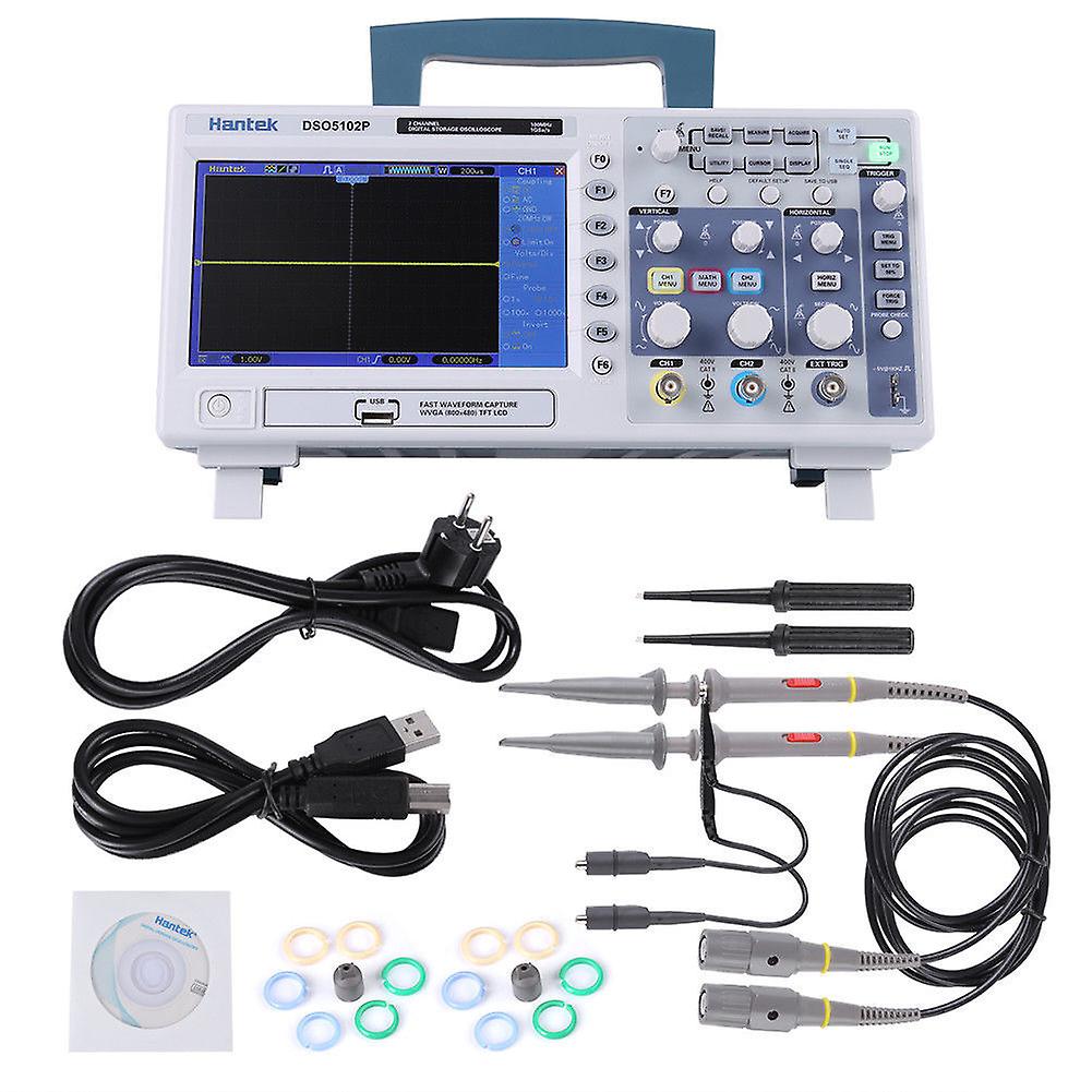 Hantek DSO5102P Digital Storage Oscilloscope USB Handheld Osciloscopio 100MHz