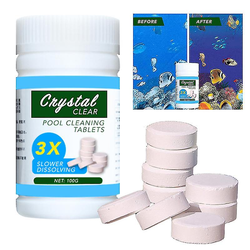 100pcs Pool Cleaning Tablet Effectively Purify Water Pool Foaming Cleaners