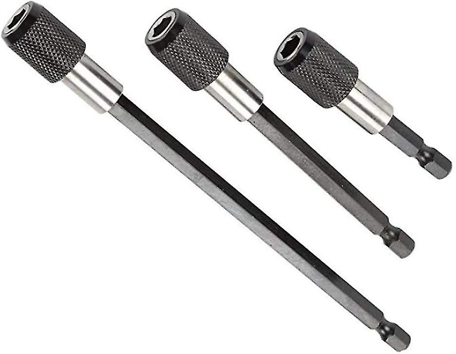 Set Of 3 Hexagonal Shank Magnetic Screwdriver Bits 60mm 100mm 150mm For Screws, Nuts And Any Drill Bit And Hand Screwdriver
