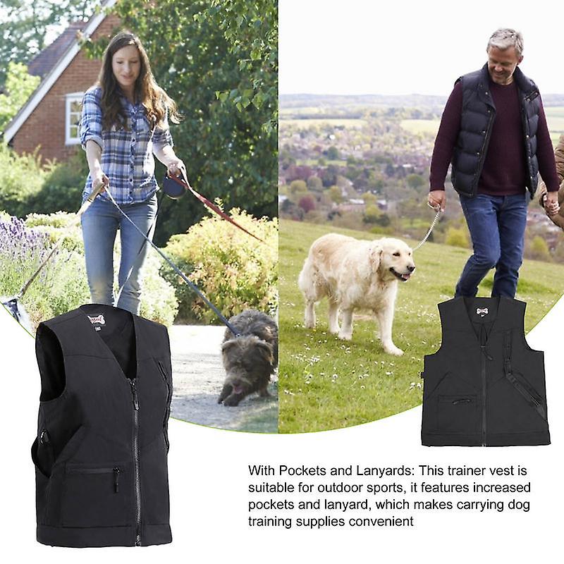 Dog Trainer Vest Waterproof Protective Cloth With Multi Pockets Pet Obedience Handler Training