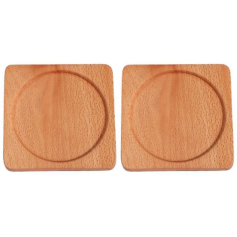 The New 2pcs Wood Coaster