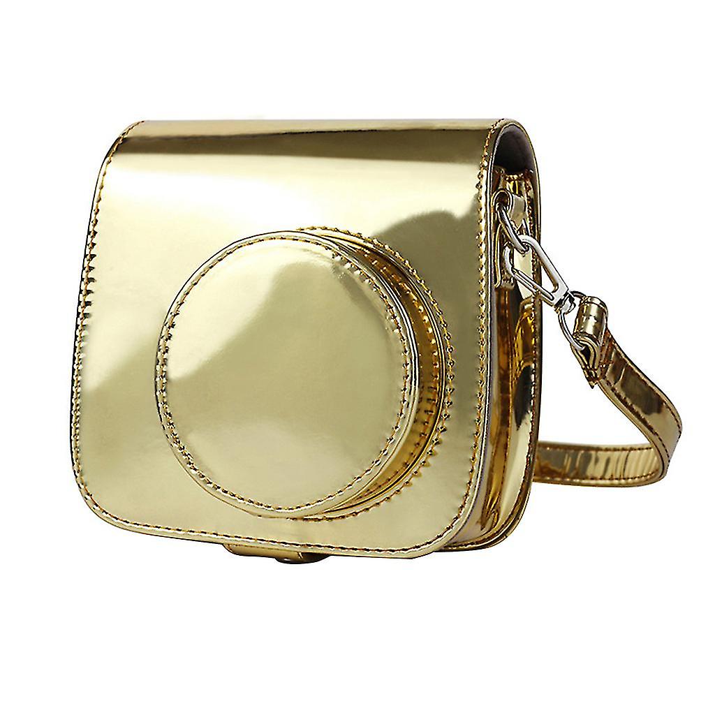 Mirror Gold Camera Bag Holographic Shining Laser Instant Camera Shoulder Strap B
