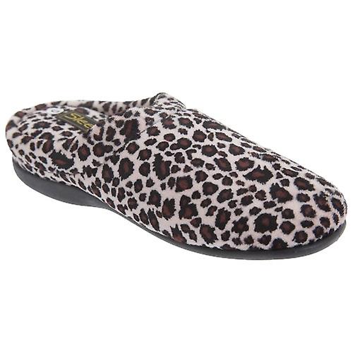 Sleepers Womens Carmen Ocelot Toe In Mule Slippers