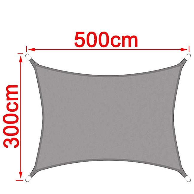 Grey 300d Waterproof Polyester Shade Sail, Triangle, Rectangle, Square Awning For Outdoor Garden, Beach, Terrace, Pool Awning