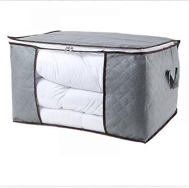 2pcs foldable storage box gray ordinary horizontal style 60*40*35