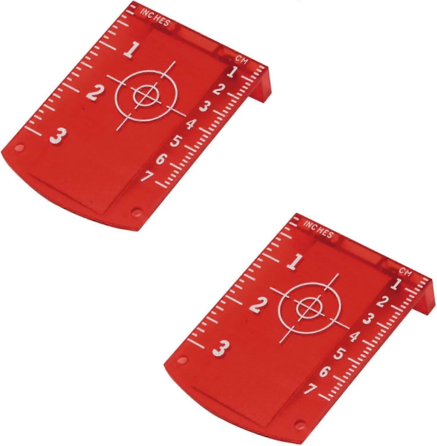 2 Pcs Magnetic Floor Laser Target Card Plate for Red Laser Level
