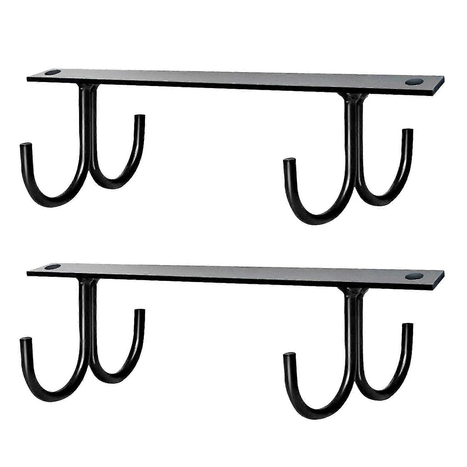 2Pcs Cup Holder Easy Installation under Cabinet Mug Hooks Space Saving Cup Hanging Hooks for Home Kitchen Jikaixiang