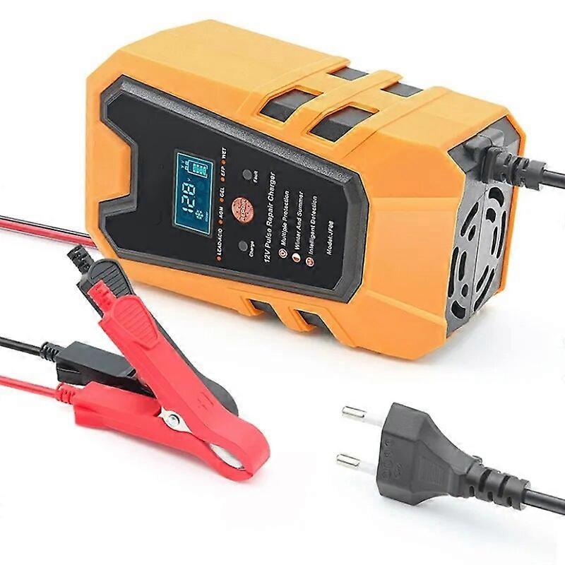 110~240V,12V Pulse Repair 6A Lead~acid lithium Car Battery Charger LCD Display battery tester Fast Charge For Car/Motorcycle ST1M098