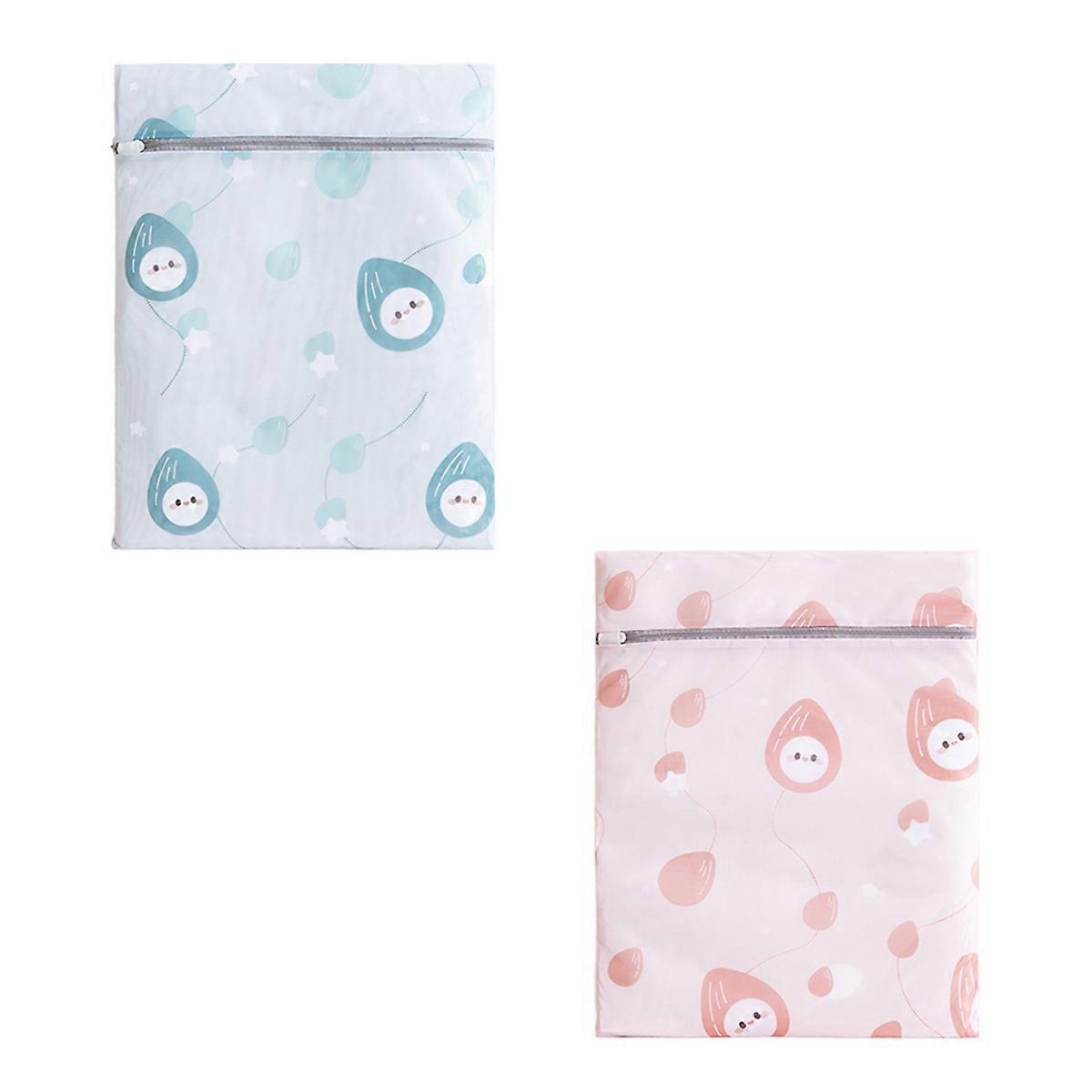 2 Pack Laundry Mesh Bag, Large Size Mesh laundry Bag-Fine Mesh Wash Bag for Washing Machine-Supper Zipper Net Laundry Bag for Travel,Lingerie,Sweater,