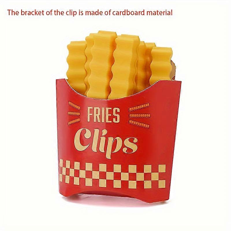 12PCS Premium French Fry Sealing Clips - Multi-Use Snack & Bread Savers, Moisture-Tight Freshness Guarantees, Reusable Restaurant-Quality Kitchen Orga