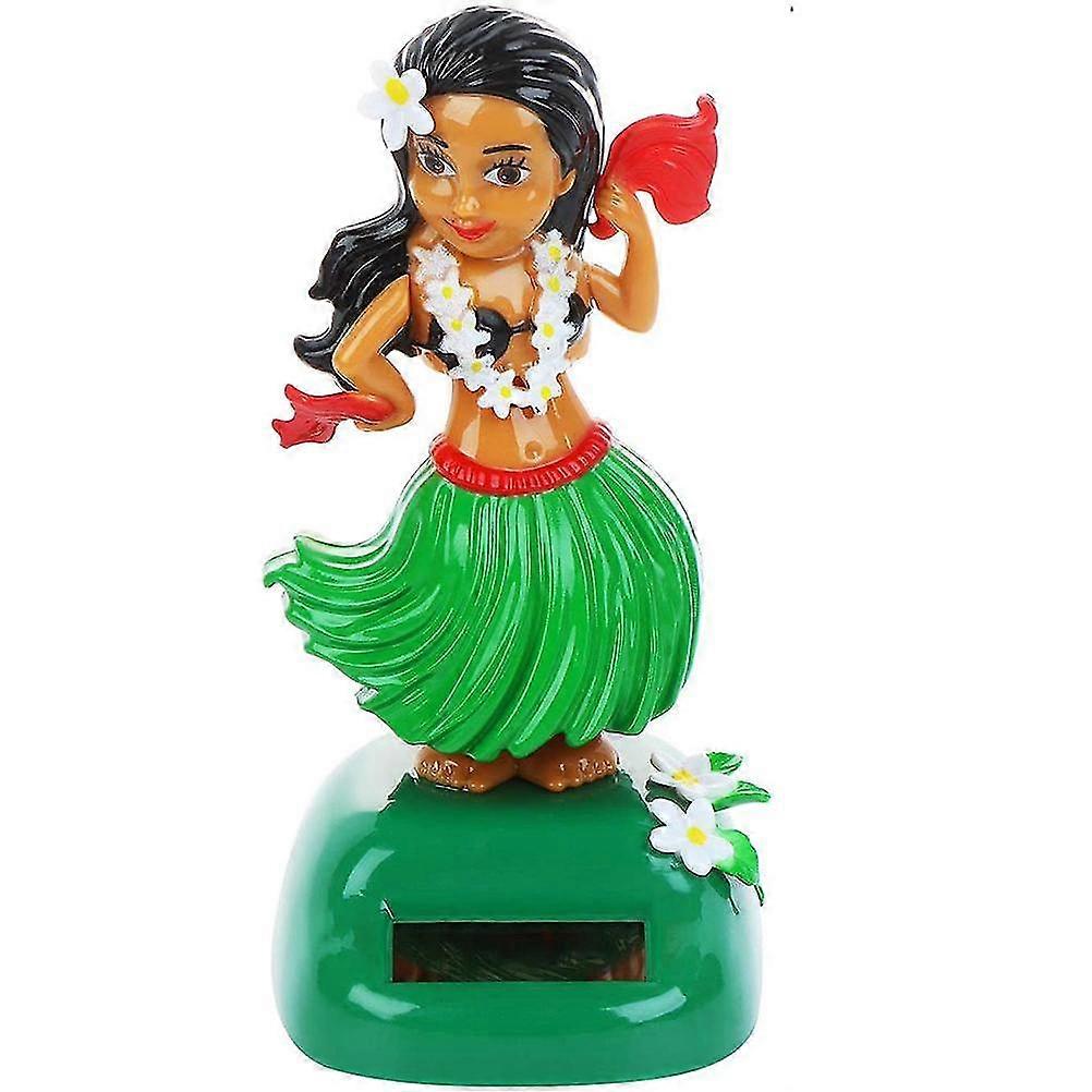Solar Hawaiian Dance Figure Car Dashboard Toy Lovely With Solar Panel Shaking Head Doll Dancing Figure Toy For Bedroom Family Desk