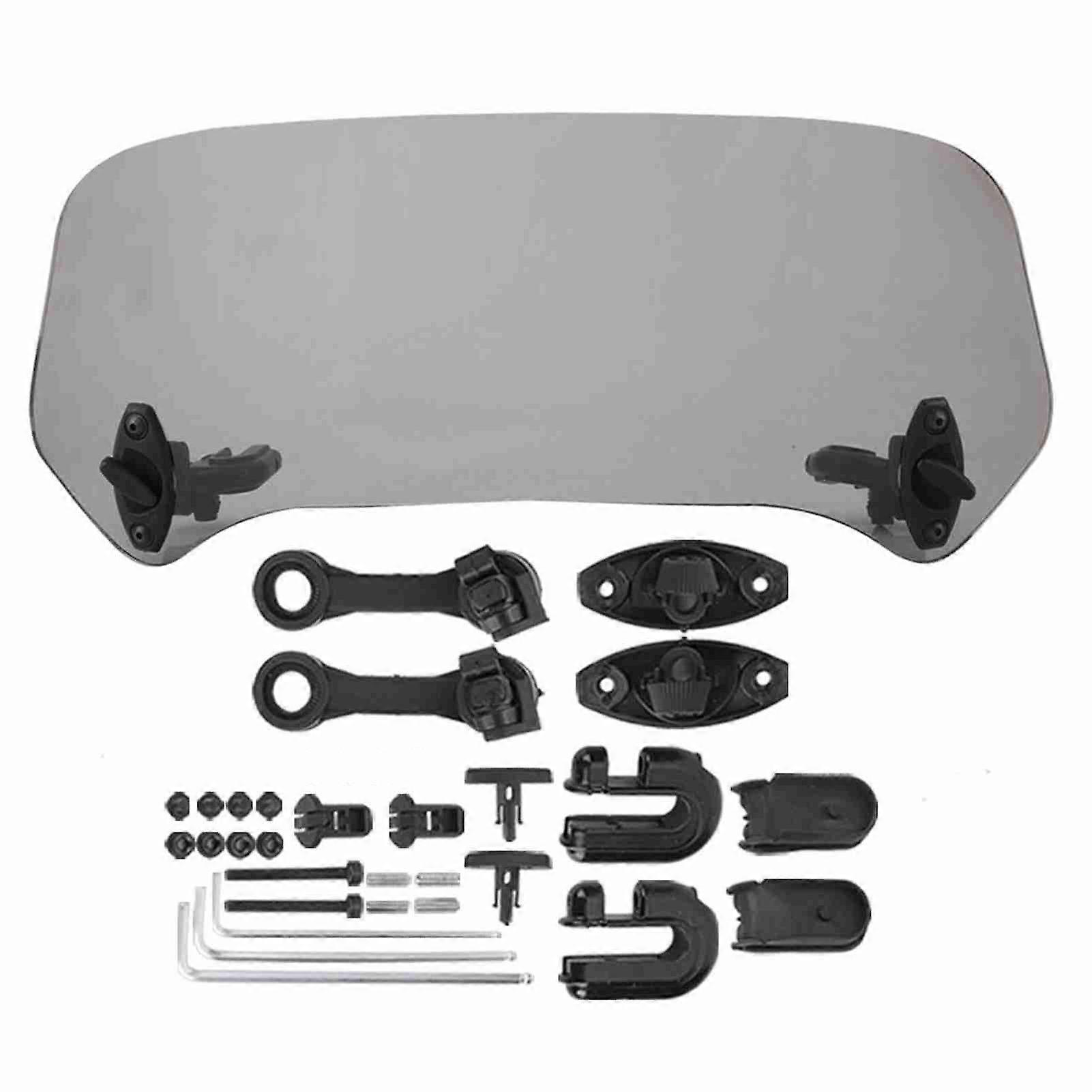 Universal Motorcycle Modified Windscreen Windshield Spoiler Air Deflector Smoked