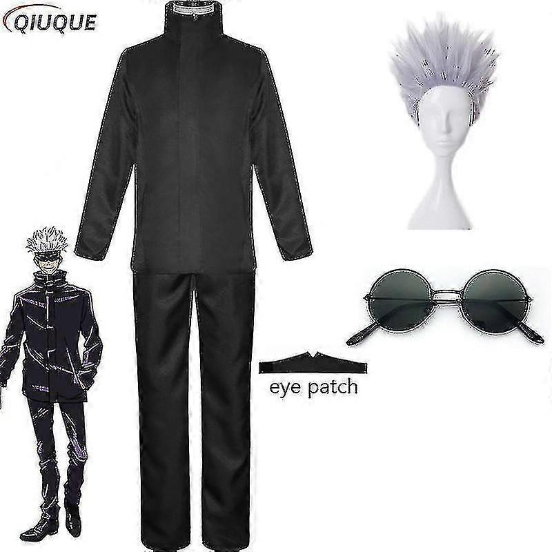 Anime Jujutsu Kaisen Gojo Satoru Cosplay Costume - High School Uniform, Wig, Glasses & Suit For Halloween & Comic Con - Adult Mens Anime Costume From Theme Costume - Price 11.7 - Foto 11