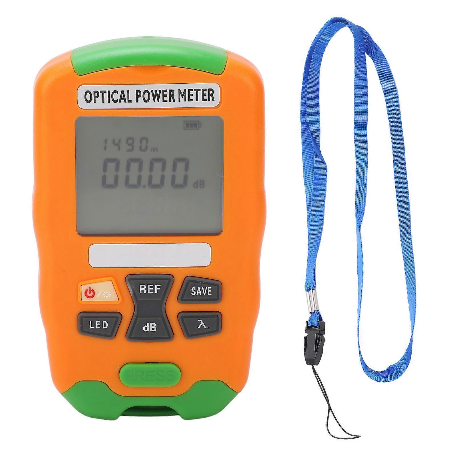 Orange Mini Fiber Optic Power Meter Fast Accurate Sensitive Robust Small Optical Fiber Tester ?70 to +10dBm