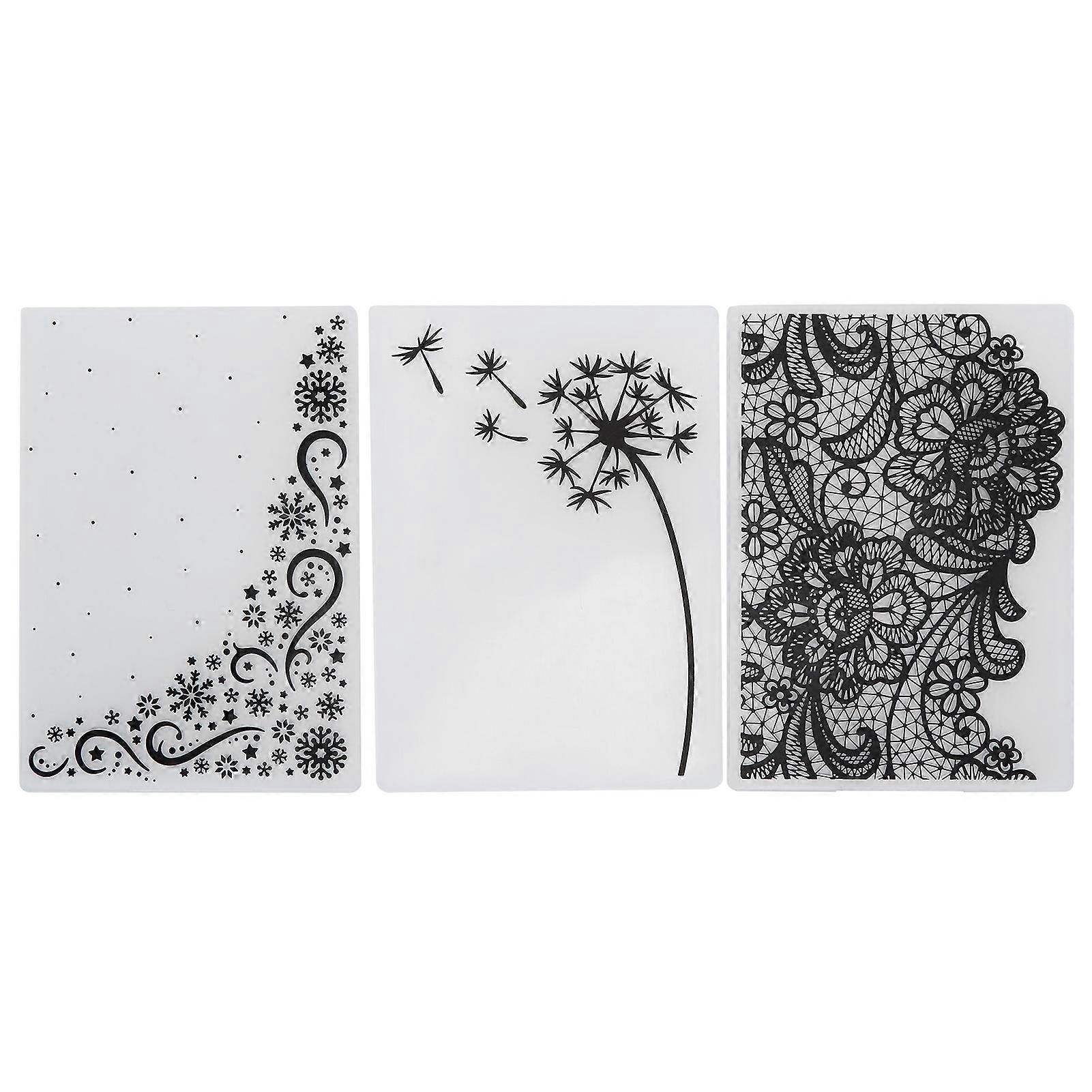 3Pcs Plastic Embossing Folders DIY Card Making Scrapbooking Embossed Template Paper Craft Tool