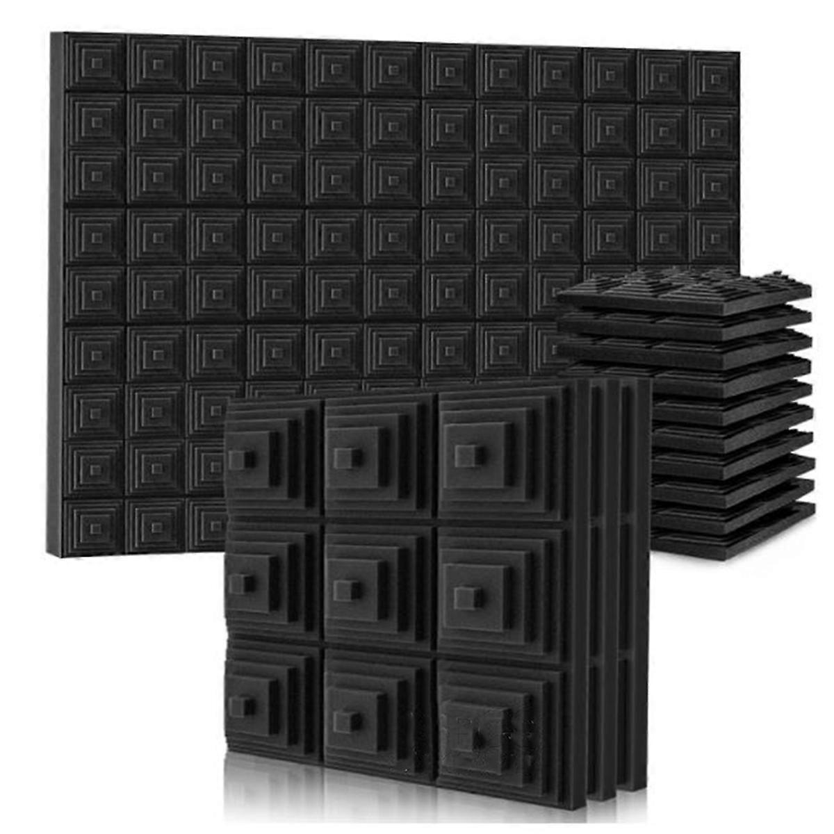 12 Pcs Acoustic Foam Panel,Sound Insulation Foam Panel,Noise Reduction Mat,for Music Studio Bedroom
