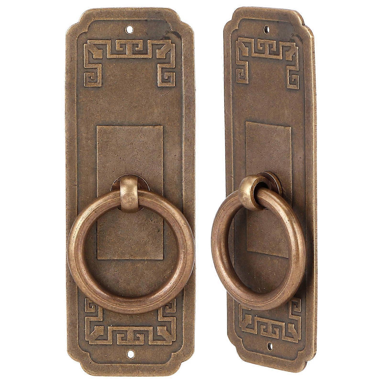 10cm Chinese Style Handle Single Hole Door Pull Knobs for Kitchen Cabinet Furniture Hardware - 2 Sets