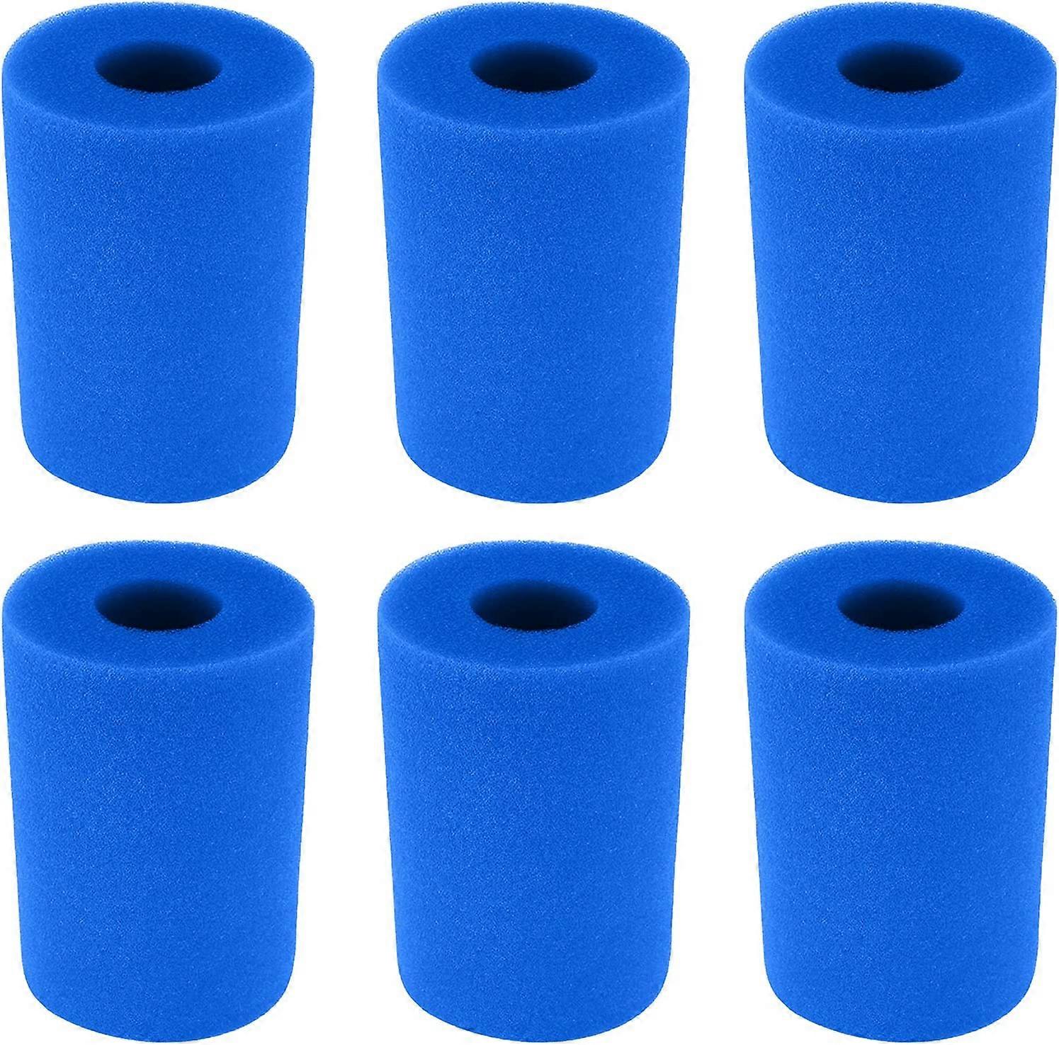 Exnemel Filter Sponge, Filter Cartridge Sponge, Swimming Pool Filter Sponge, Reusable Washable Replacement Cartridge, Hot Tub Filter Sponge Filter (6