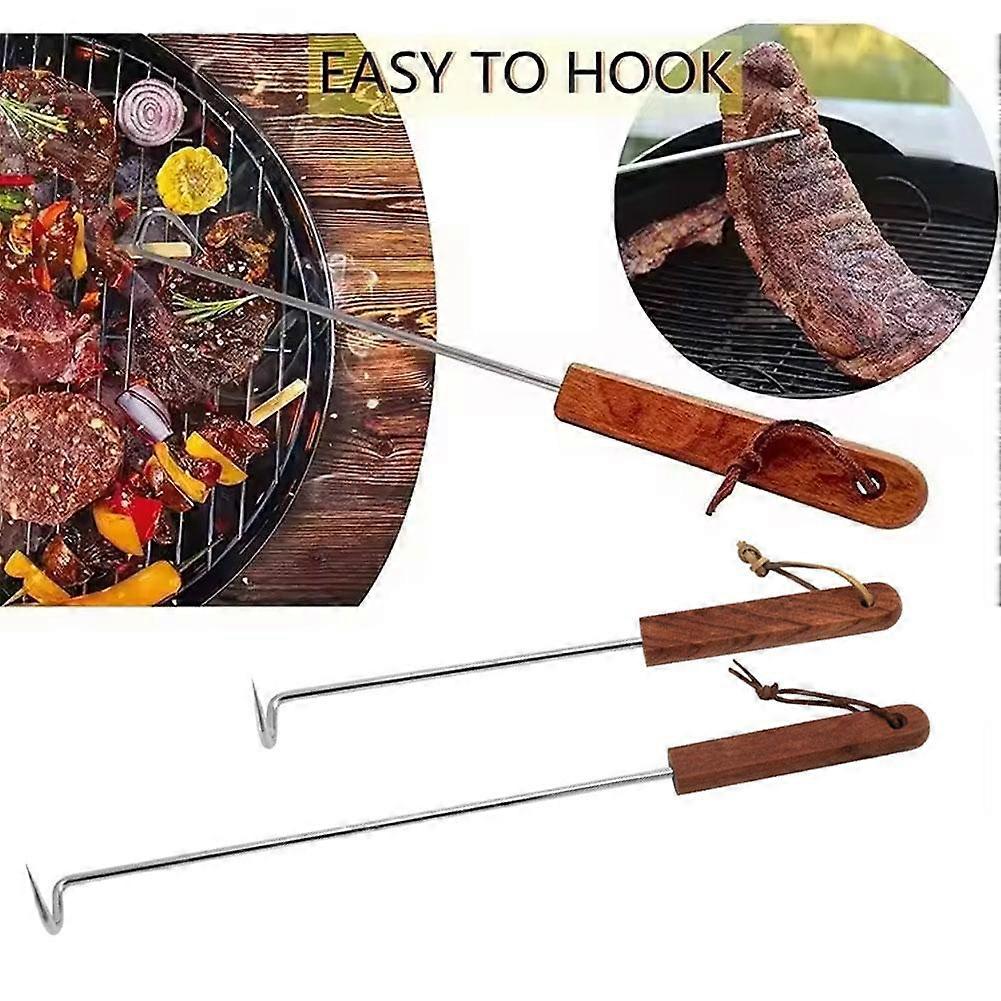 Barbecue Nourriture Flipper Viande Flipper Crochet Queue de cochon Nourriture Flipper en acier inoxydable