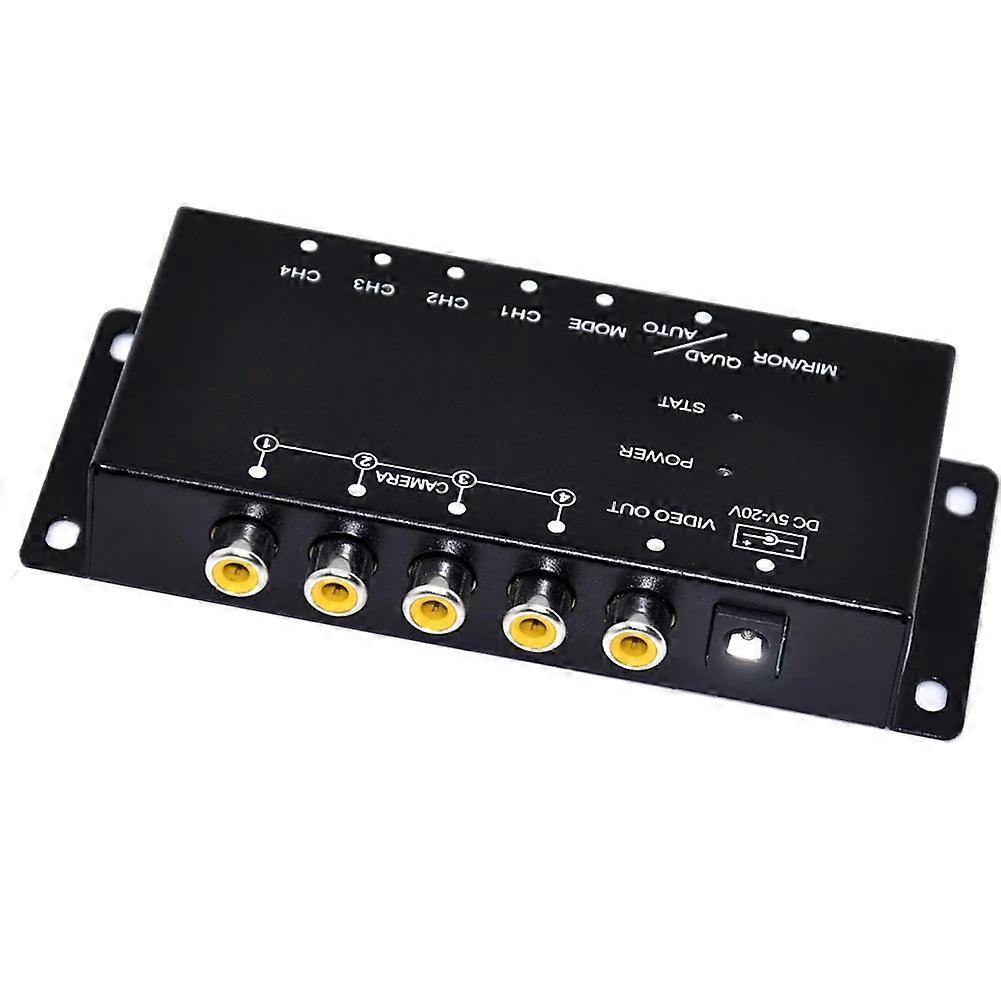 Car 4-Channel Driving Recorder Switcher Control Car Cameras IR Control Switch Combiner Box for 360
