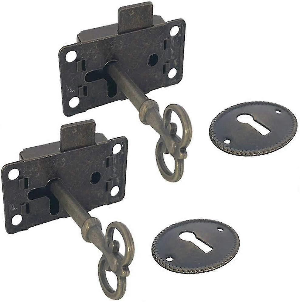 Serrature vintage con chiave, cassetto, armadio, armadio, porta Serratura per porta morbida antica Serratura per cassetta postale Serratura per mob...