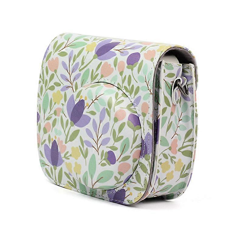 Shoulder Camera Bag Protective Case Colorful Forest Patterns Leather Camera Bag for Fujifilm Instax Mini 8/ MINI8+/ 9 mini 11