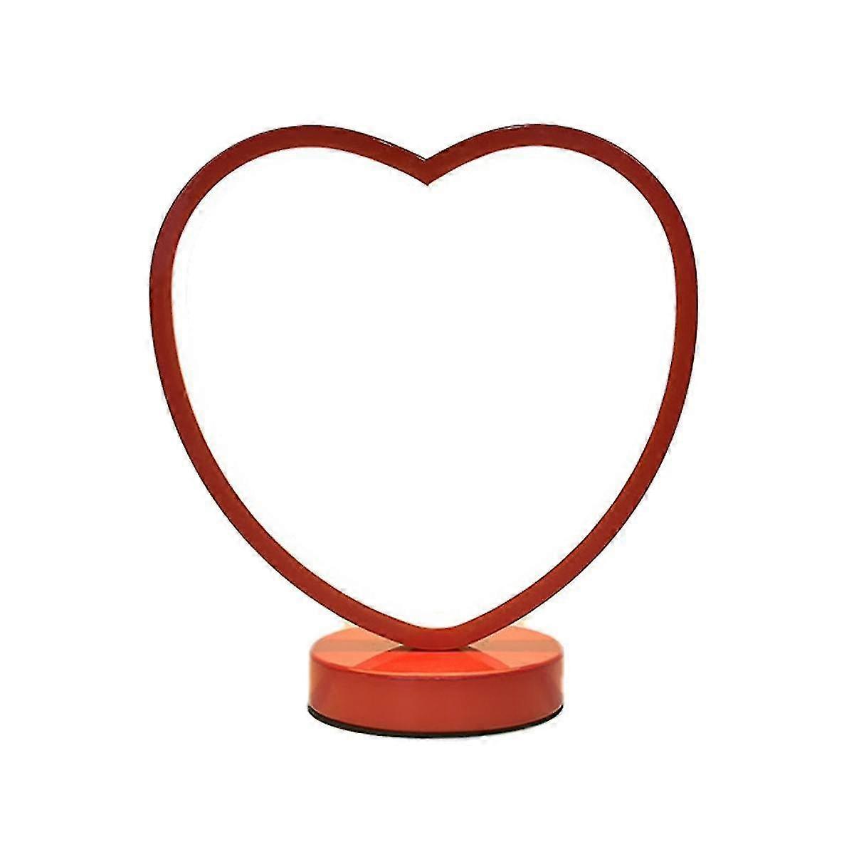 Heart Shape Desk Lamp For Wedding Red Led Table Lamp Stepless Dimming Bedroom Bedside Lamp Night Li