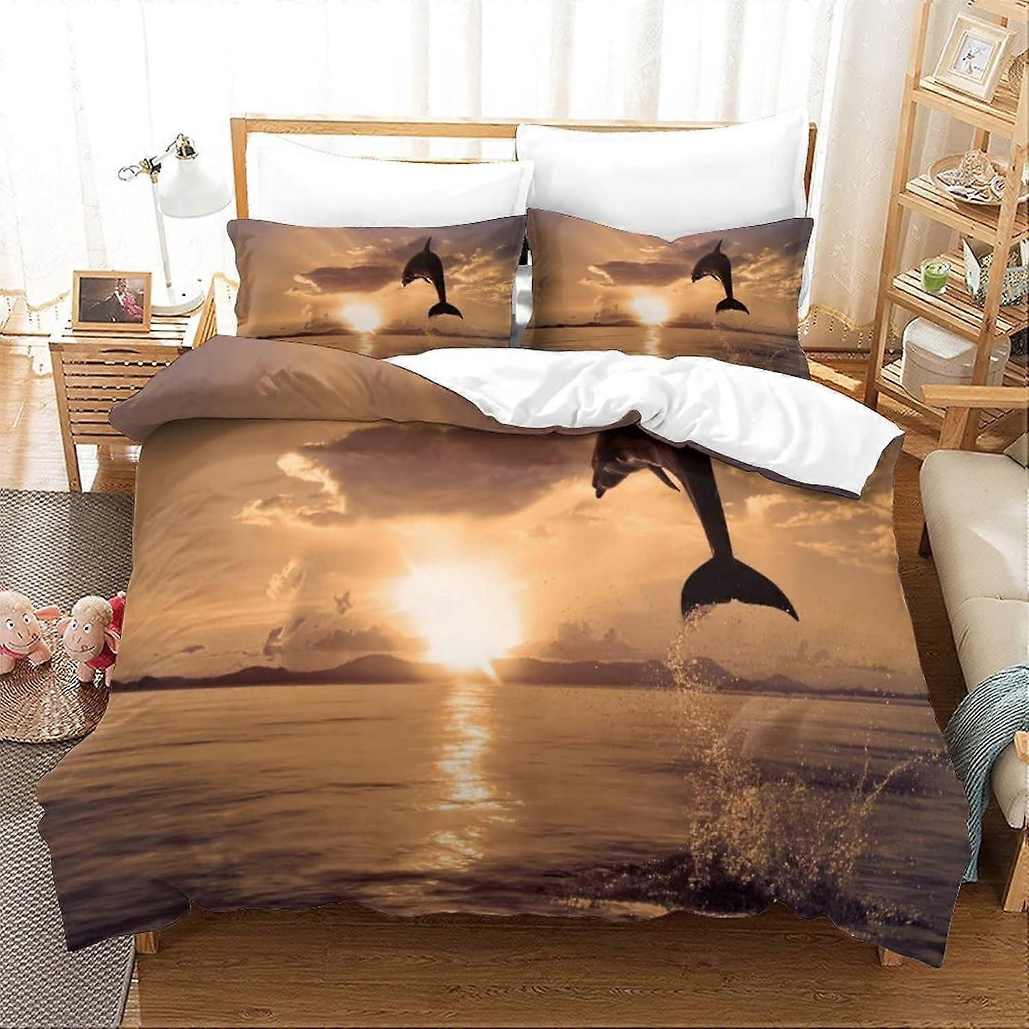 طقم الفراش ، غطاء لحاف ناعم من الألياف الدقيقة مع إغلاق بسحاب للأطفال والمراهقين والكبار والملك