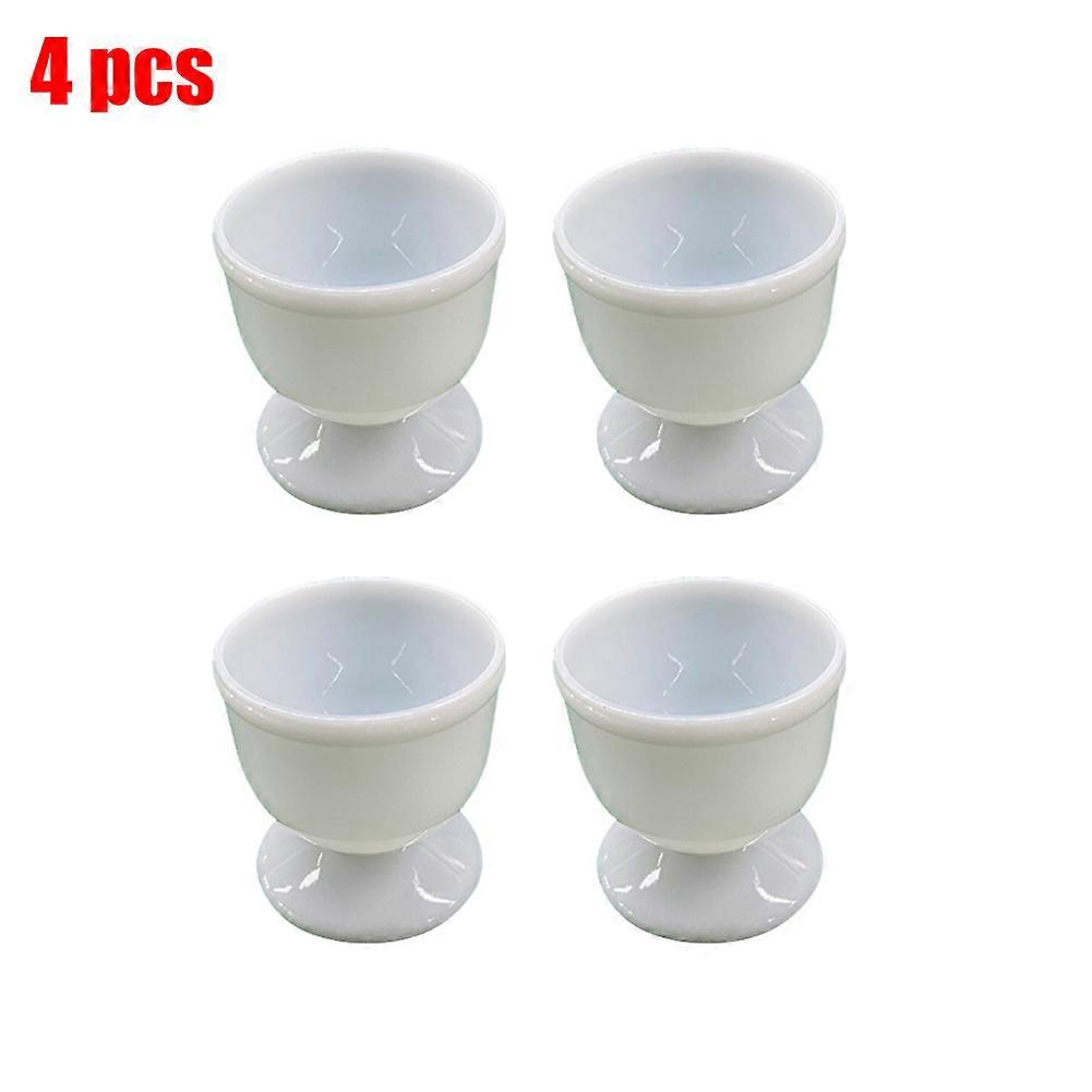4/8pc White Egg Cup Holder Plastic Boiled Egg Cups Stand Rack Creative Eggs Holder Small Beer Wine Cup Breakfast Cooking Tool
