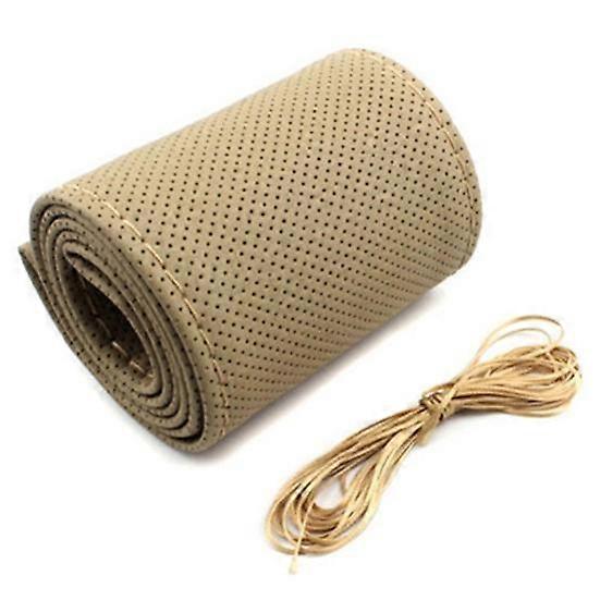 DIY Car Steering Wheel Cover with Needles and Thread