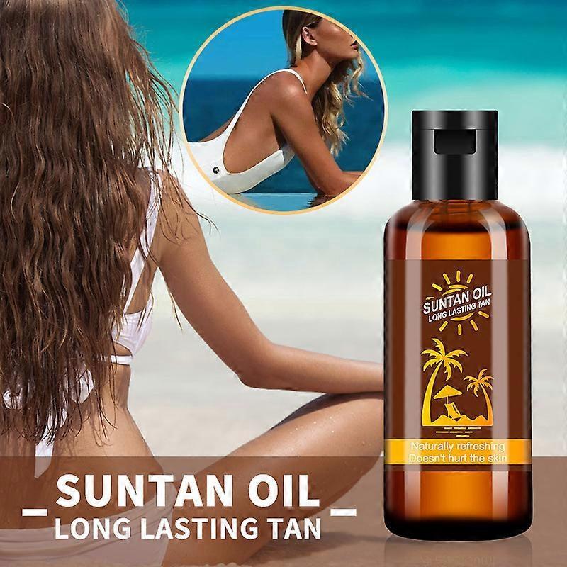 35ML Suntan Oil Self-Taning Bronzing Tan Enhancer Long Lasting Natural Solarium Oil New