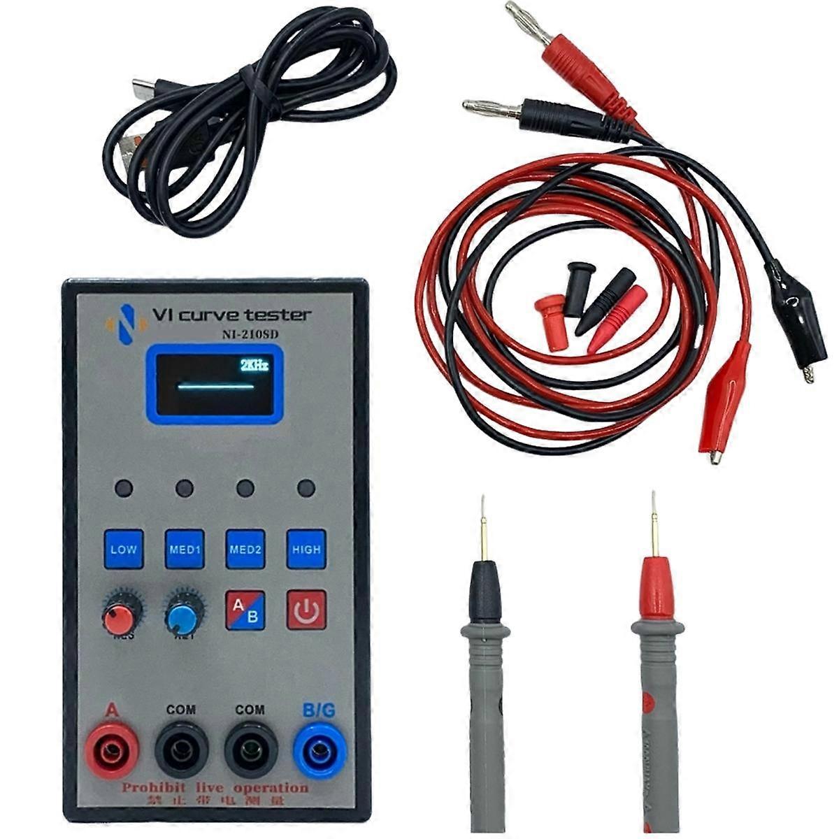 VI Curve Tester 1.3 Inch Display Dual Channel Automotive Diagnostic Inspection Tool for Circuit Board Test Repair