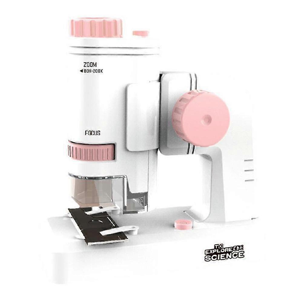 200X Small Microscope with LED Light Multifunctional Magnification Toy Gift for Birthdays
