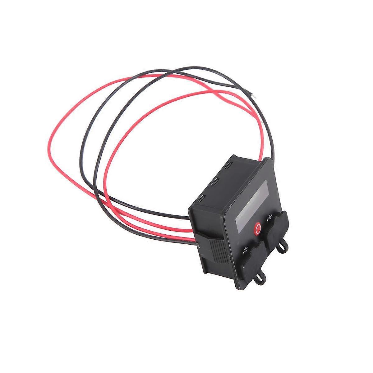 DC12-24V Battery Capacity Indicator Voltmeter Battery Monitor Meter with Dual USB Changer Socket fo