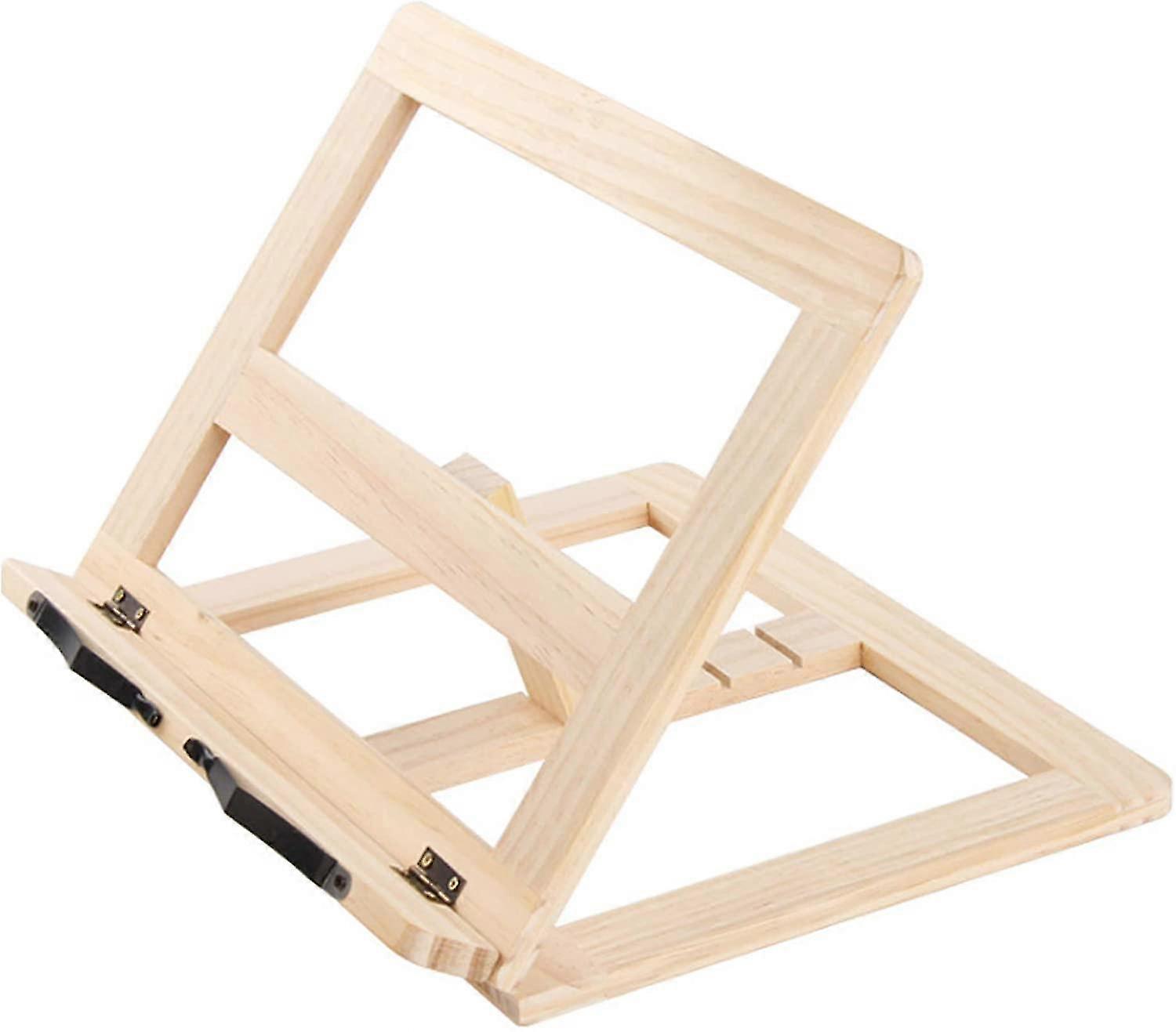 Book Stand Wood Bamboo, Adjustable Wood Book Stand Cookbook Holder Reading Desk