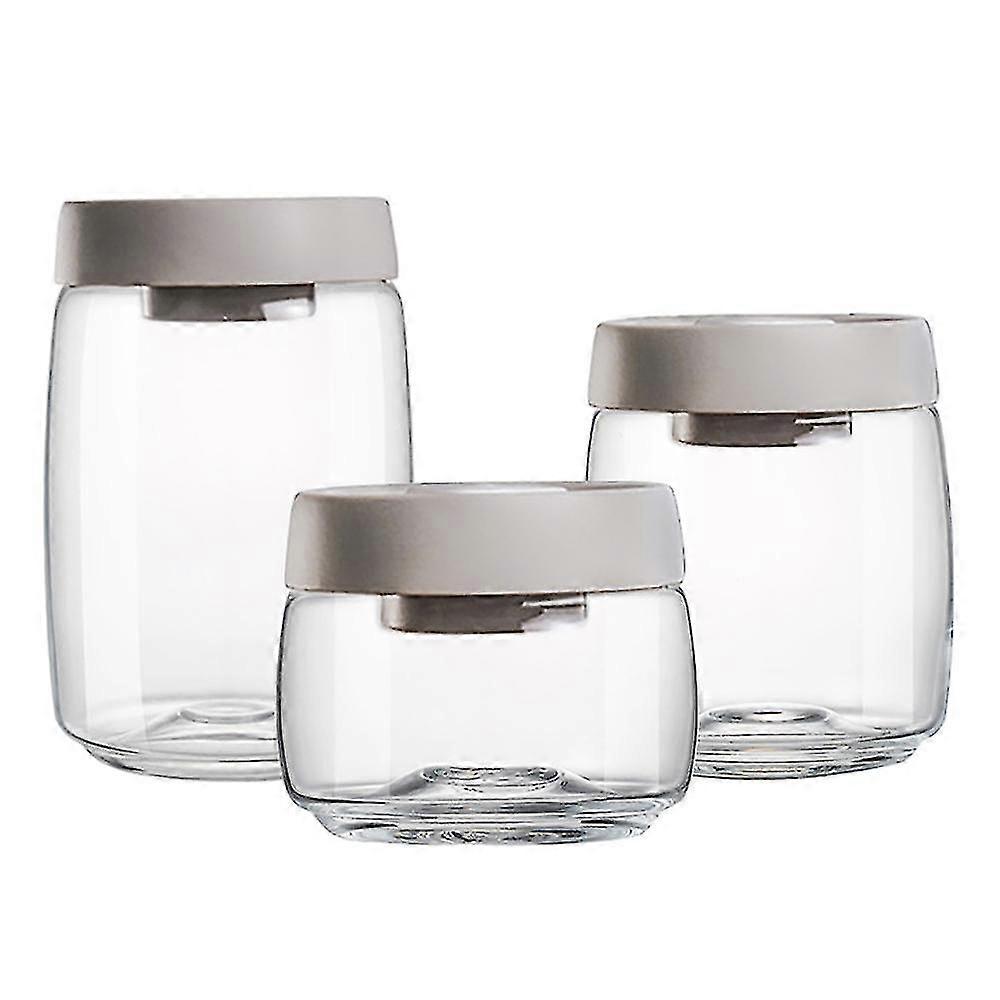 Seal Kitchen Storage Jar Set, Glass Jars For Snacks, Nuts 3-jar Set