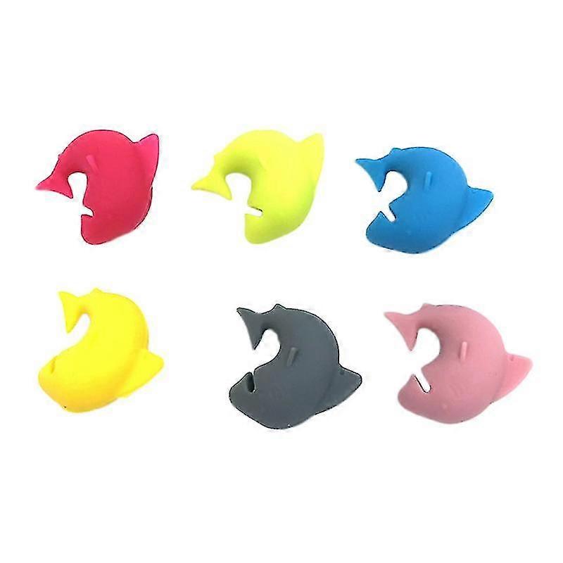 18pcs Silicone Shark Design Wine Glass Markers Party Goblet Wine Drinking Cup Marking Tags