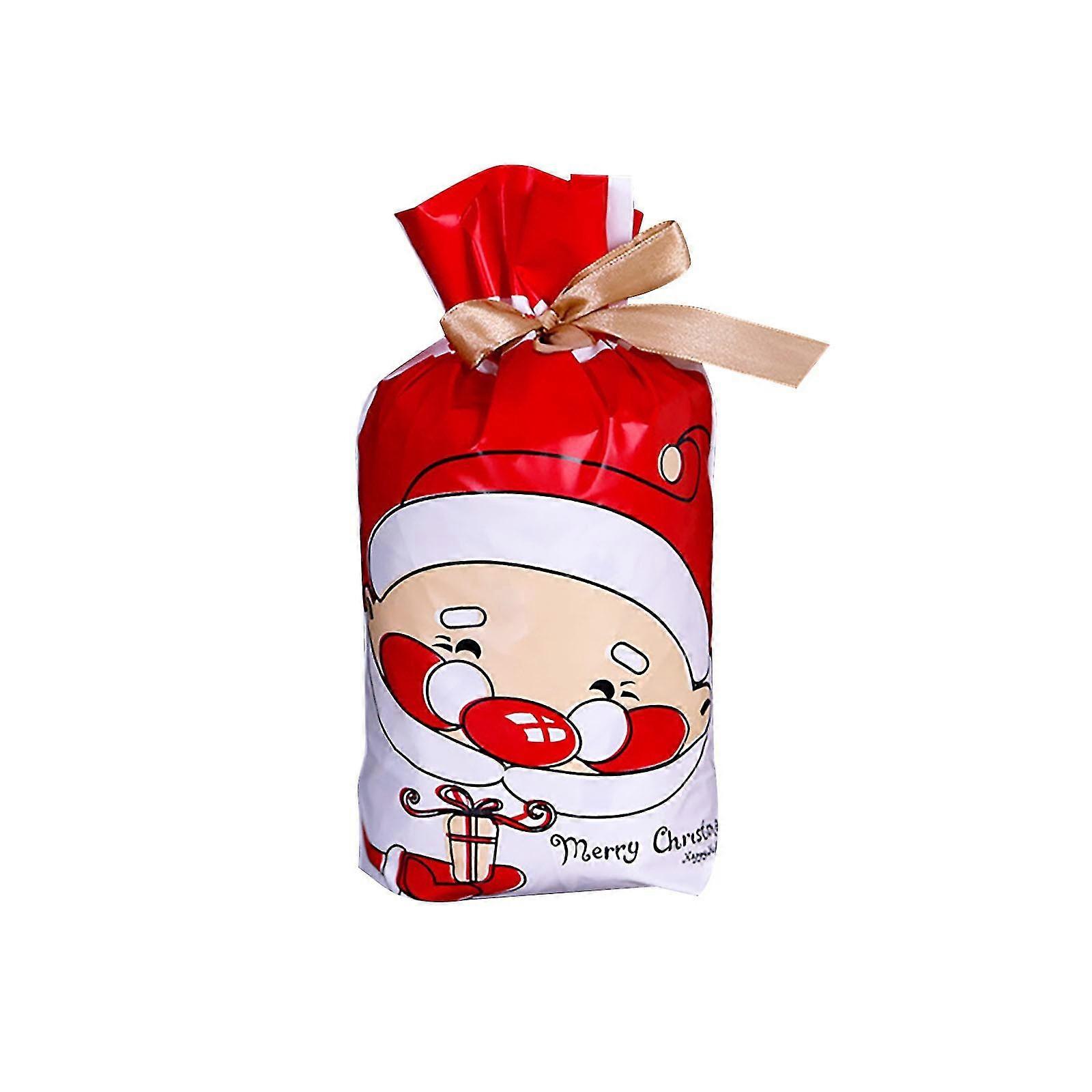 Christmas Gift Party Bags Sacks Reusable Drawstring Wrap Present Storage 5pcs