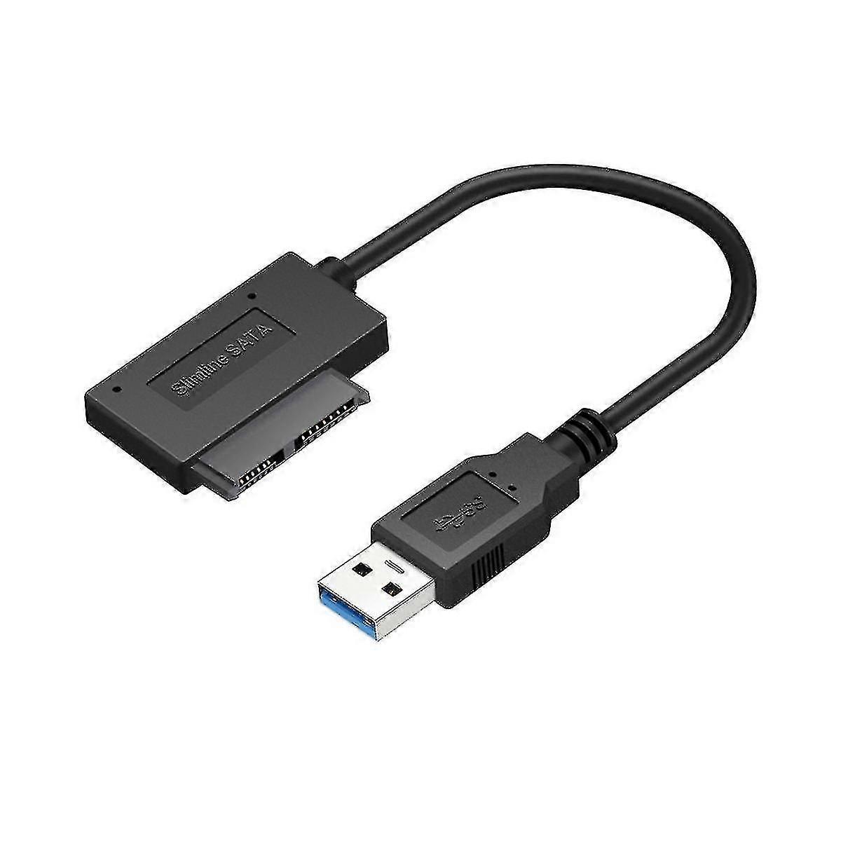 ساتا إلى USB 3.0 7 + 6pin 13pin محول كابل نقل البيانات السريع لأجهزة الكمبيوتر المحمول محرك الأقراص الضوئية CD / DVD Sl