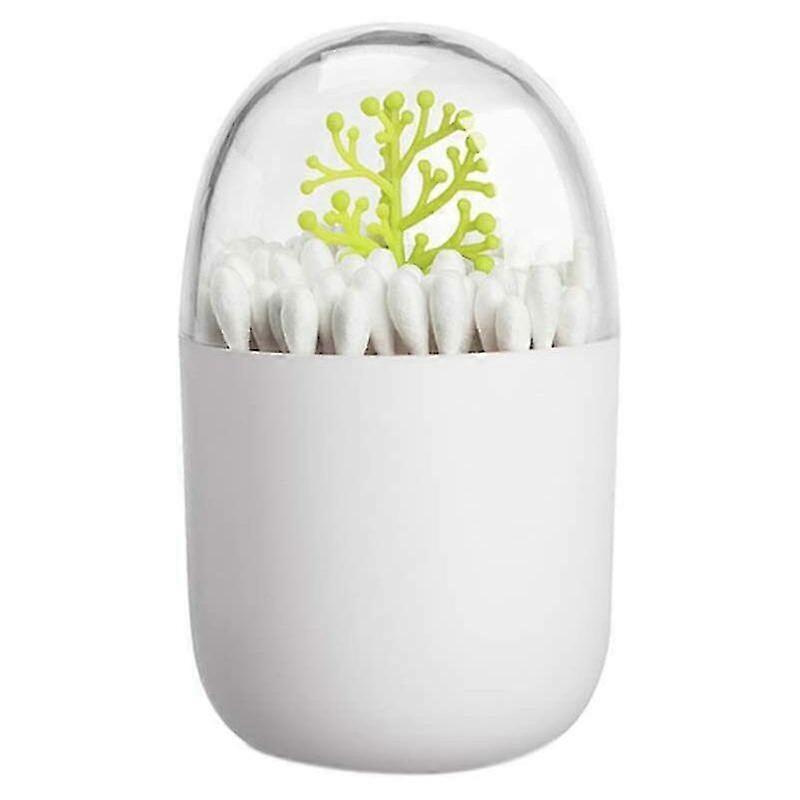 1 Pack Of Empty Four Seasons Plant Toothpicks/pet Cotton Swab Box, Reusable, Keeps Swabs And Toothpicks Clean And Easy To Store (green Tree)