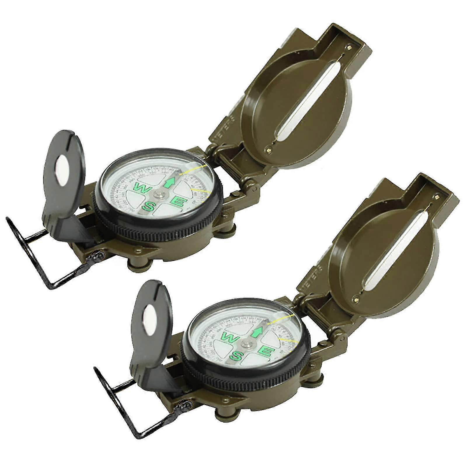 Portable Waterproof Multifunction Compass For Mountaineering Camping - Green