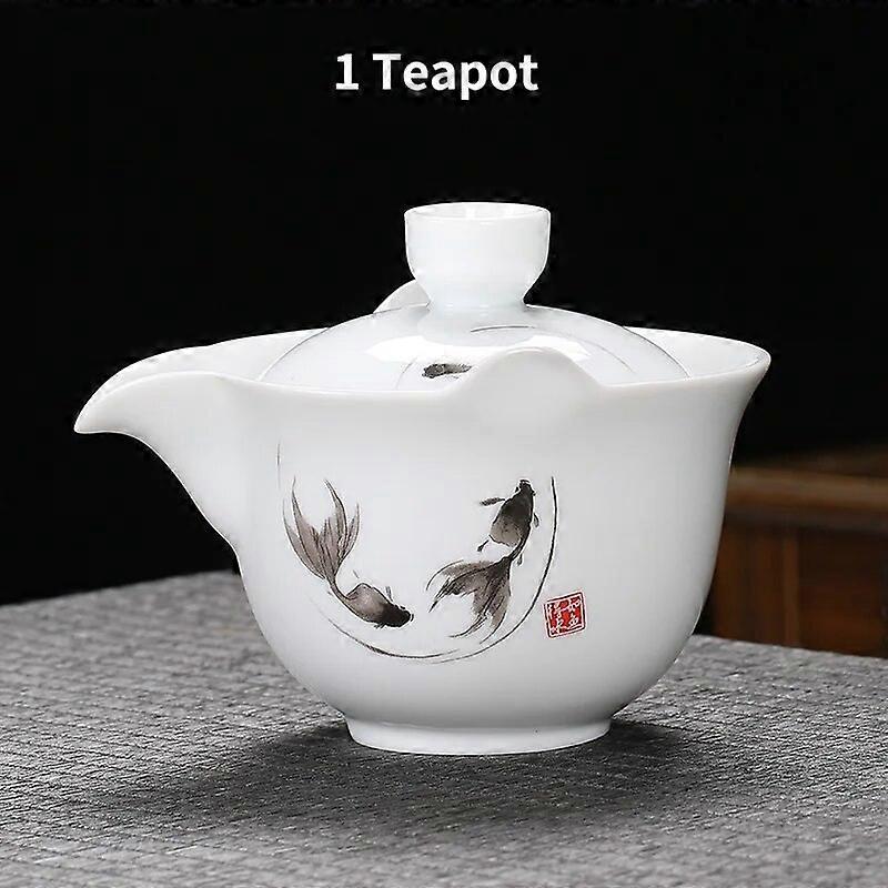 Kinesisk Kung Fu Tesett 1 Gryte 2 Kopper 200ml Håndgrep Tekanne Med Infuser Husholdnings Drikkevare Teaware Mugge og tekopper