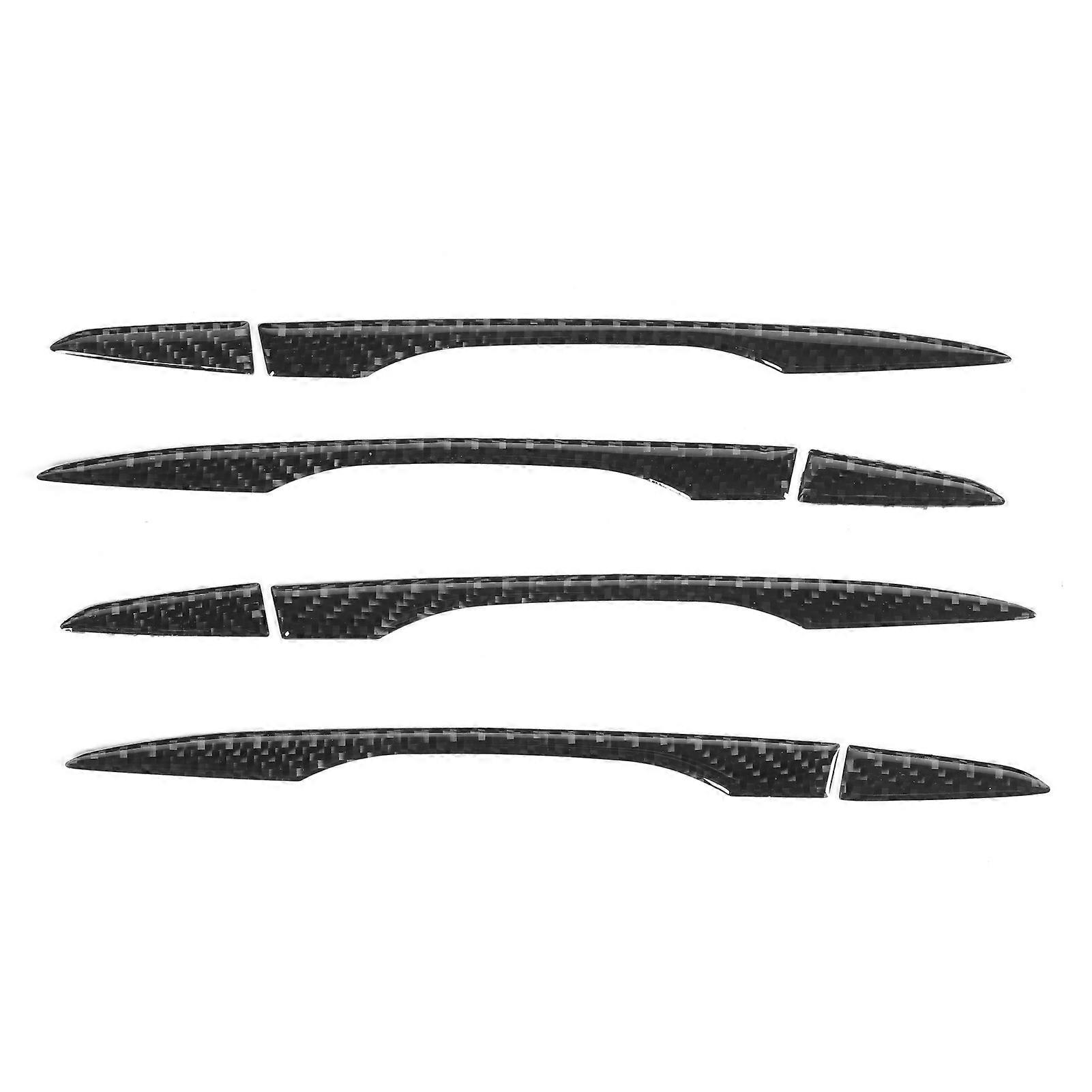 8個のカーボンファイバーエクステリアアウタードアハンドルステッカーカバーフィットホンダシビックのドア20162019