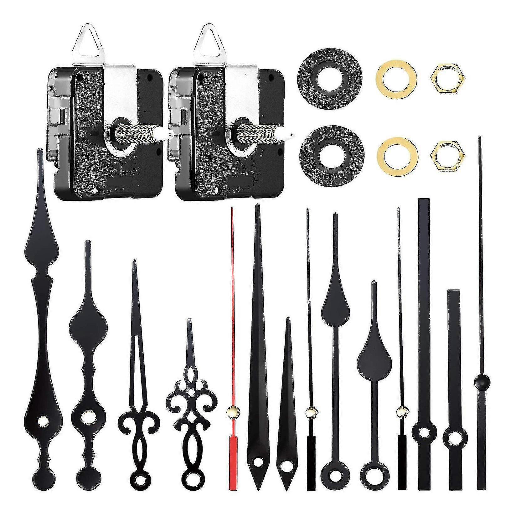 Diy Clock Hands,2 High Torque Long Shaft Quartz Clock Movement 18mm