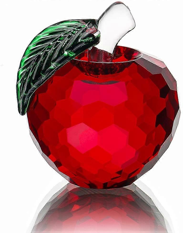 水晶苹果纸镇艺术玻璃水果收藏雕像情人节礼物家居婚礼装饰装饰品
