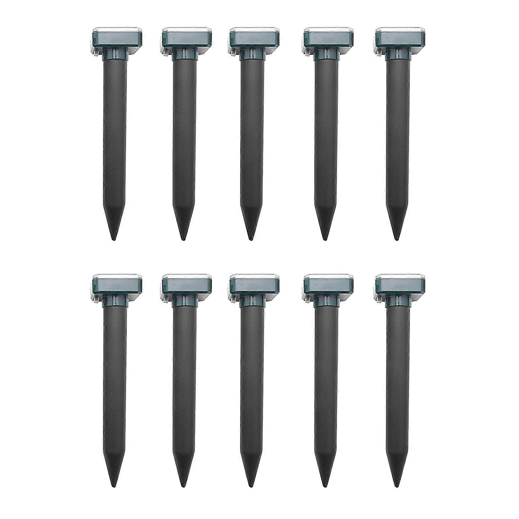 10 Pack Outdoor Solar Ultrasonic Vibration Pest Repeller Snake Repeller for Lawn Garden Courtyard F